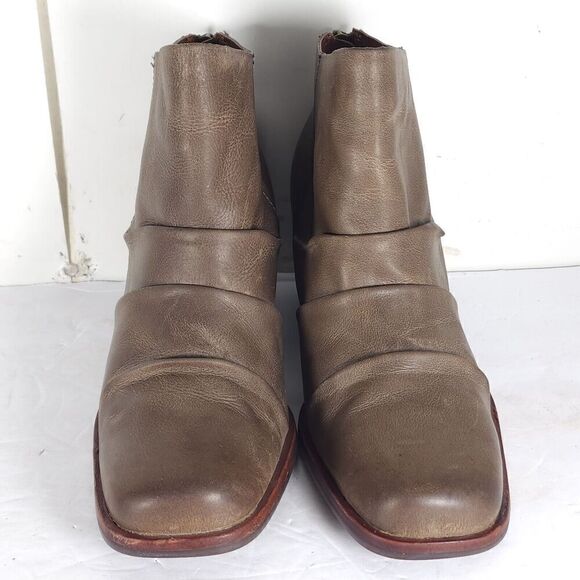 Kork Ease Women's Kissel US8M Brown Leather Back Zip Square Toe Ankle Boots - Picture 5 of 15